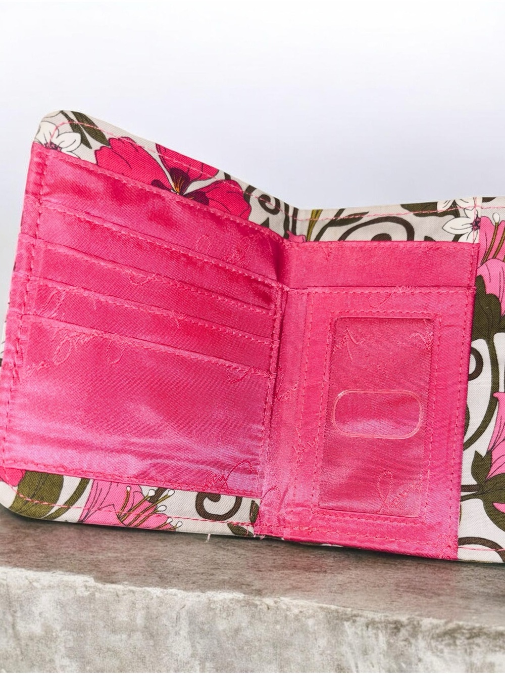 Vera Bradley retired Tea Garden Floral Quilted Crossbody Bag Set - Pink Multi - Picture 6 of 15